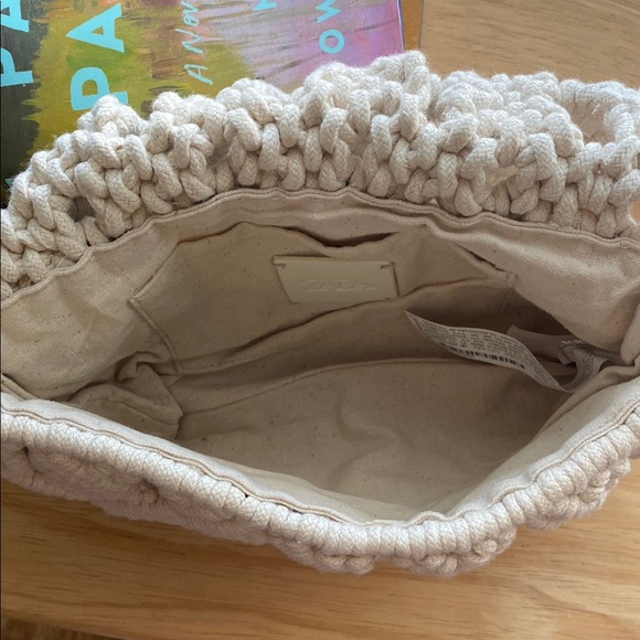 Zara Cream Macramé Shoulder Bag - Picture 4 of 7